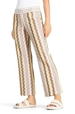 Faith Pant in brown italian zigzag – s14