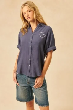 Felix Heart Button Up