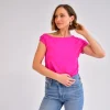 Fernanda One Shoulder Top in fushia
