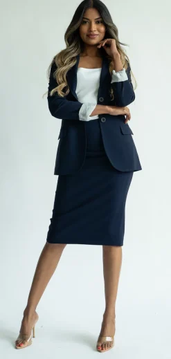 Freda’s Pencil Skirt in Navy