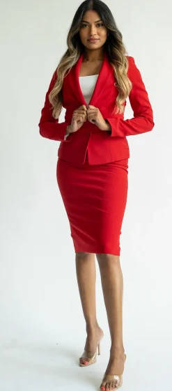 Freda’s Pencil Skirt in red