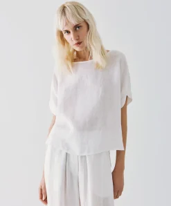 Furtado linen Top in white