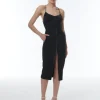 Gaia Zip Pencil Skirt in black