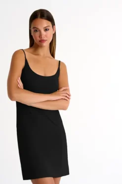 Gena Short Slip in caviar
