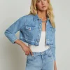 Genevie Cropped Denim Jacket