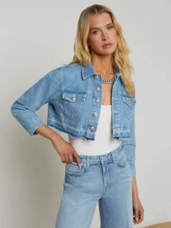 Genevie Cropped Denim Jacket