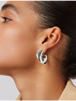 Gigi Hoops in silver