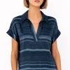 GO LUXE POLO PRINTED in blue jean