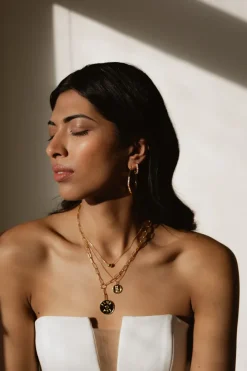 Golden Hour Hoops in Gold