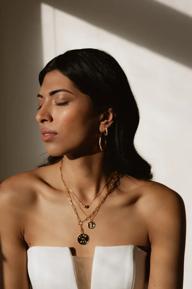Golden Hour Hoops in Gold