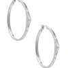 Golden Hour Hoops in Rhodium