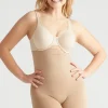 high waist thigh shaper in almond