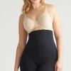 High waist thigh shaper in black