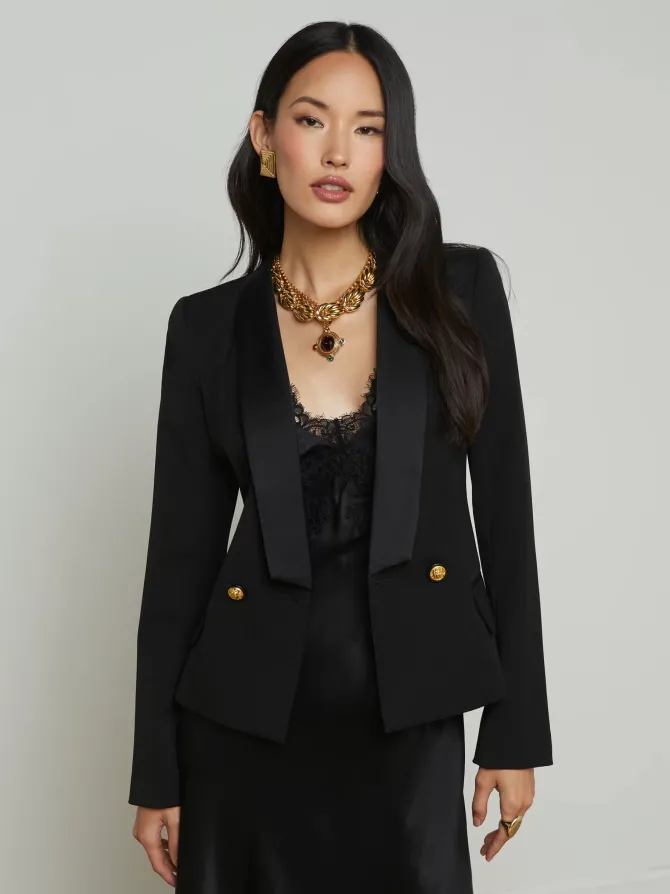 Imogen Satin Lapel Blazer