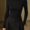 Irisa ASYMMETRICAL NECK TOP