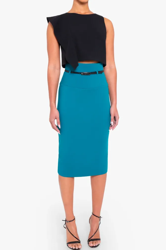 jackie o High waisted skirt in Jade-14