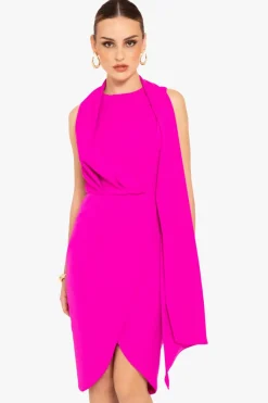 Janella Sheath Dress in vibrant pink
