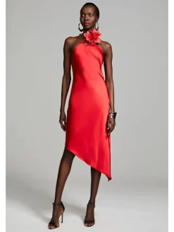 JOELLEN DRESS IN CRUSHED SATIN