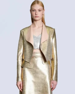 Julia Jacket in gold/blosssom sz 12