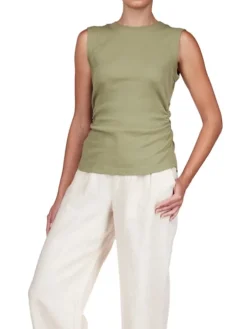 Juliet Ribbed Tank in sage – coming spring’25