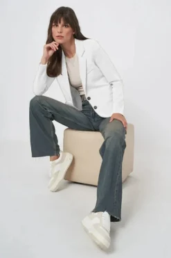 Katie Sweatshirt Blazer in white