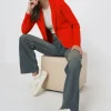 Katie Sweatshirt Blazer in chili pepper
