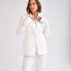 Kayla Thumbhole Blazer in white