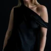 Kim off shoulder blouse in black – SMALL
