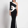 Knowles ASYMETRICAL Gown in black/white
