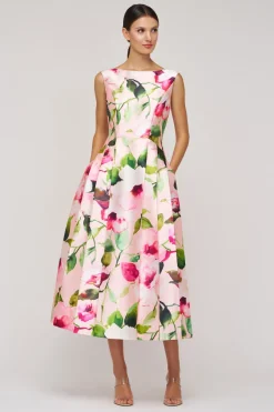 kristen tea length dress – coming may