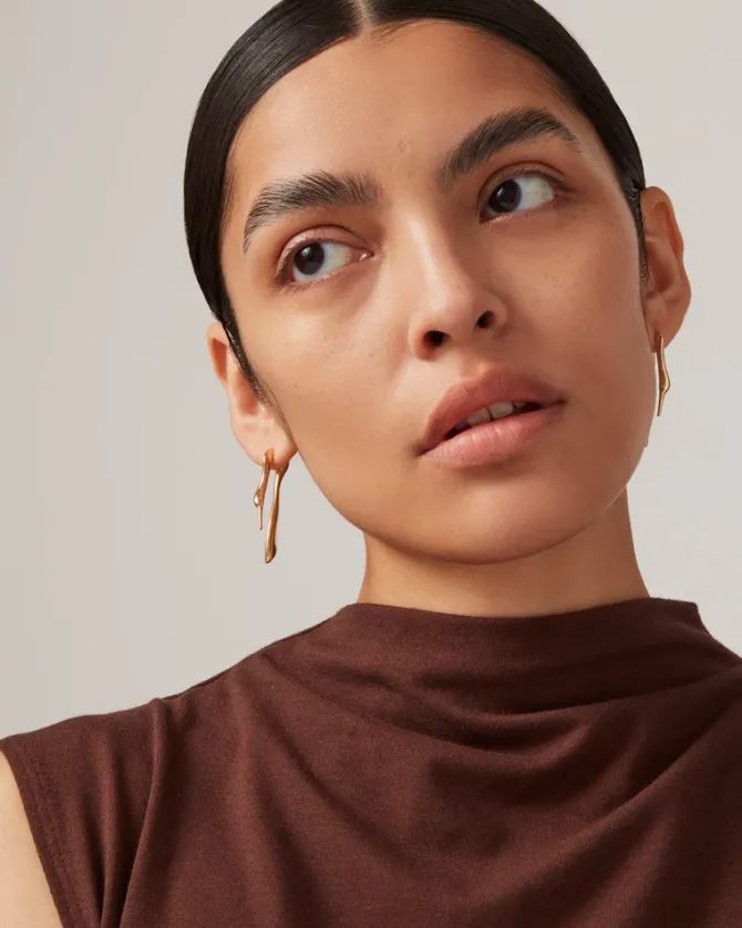 Lisieux Ear Jackets in gold
