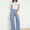 Livvy straight in slate blue -size 8