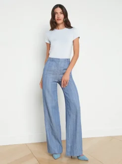 Livvy straight in slate blue -size 8