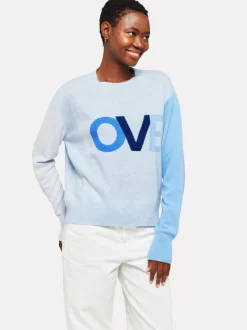 Love Colour Block Crew in blue