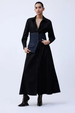Loyer SHIRTDRESS WITH ASYMMETRIC CORSET
