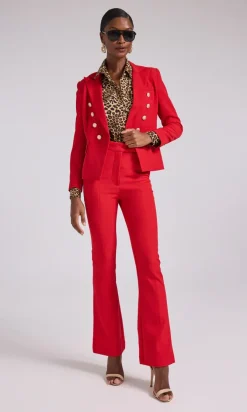 Lucca Crepe Pant in Rouge
