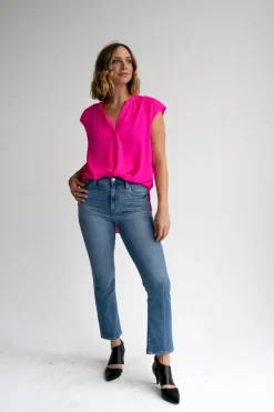 lucy top in hot pink