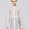 Maren Sheer Shirt in off white
