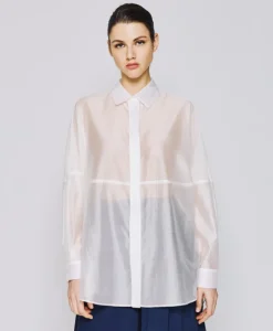 Maren Sheer Shirt in off white