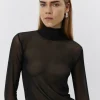 MARGOT MESH TOP in Black