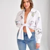 Mariana jungle top in white