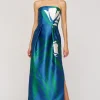 marisol strapless column gown – coming may