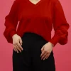 Martha Blouse in RED – Small