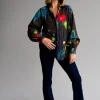 Matty Floral Print Blouse in black multi
