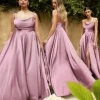 Mauve Satin Dress