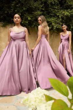Mauve Satin Dress