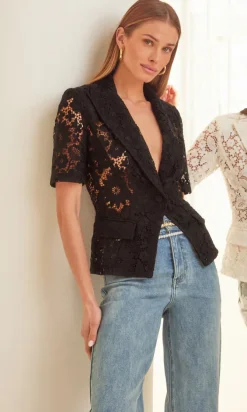 Melbourne Lace Blazer in black – coming soon