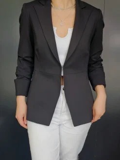 Melinda Solid Jacket in Black
