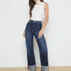 Miley Cuffed Wide-Leg Jean