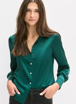 Nala Blouse in emerald